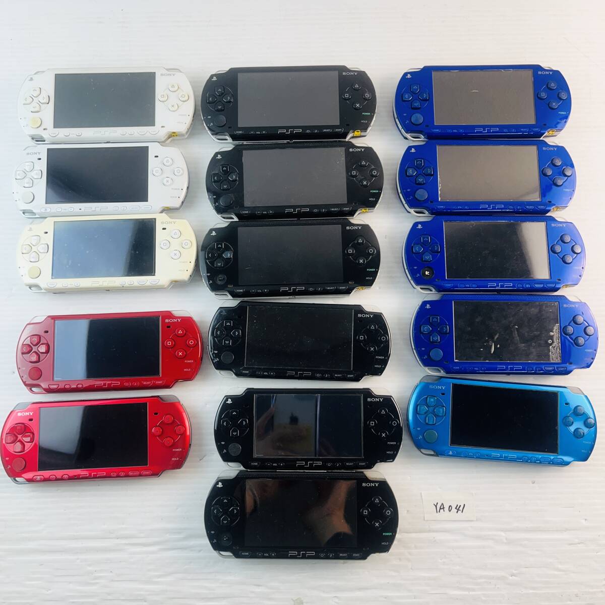 (ヤ)YA041【16台セット】PSP-1000 プレイステーションポータブル PlayStation Portable セラミックホワイト ピンク ブラック ブルー拍卖