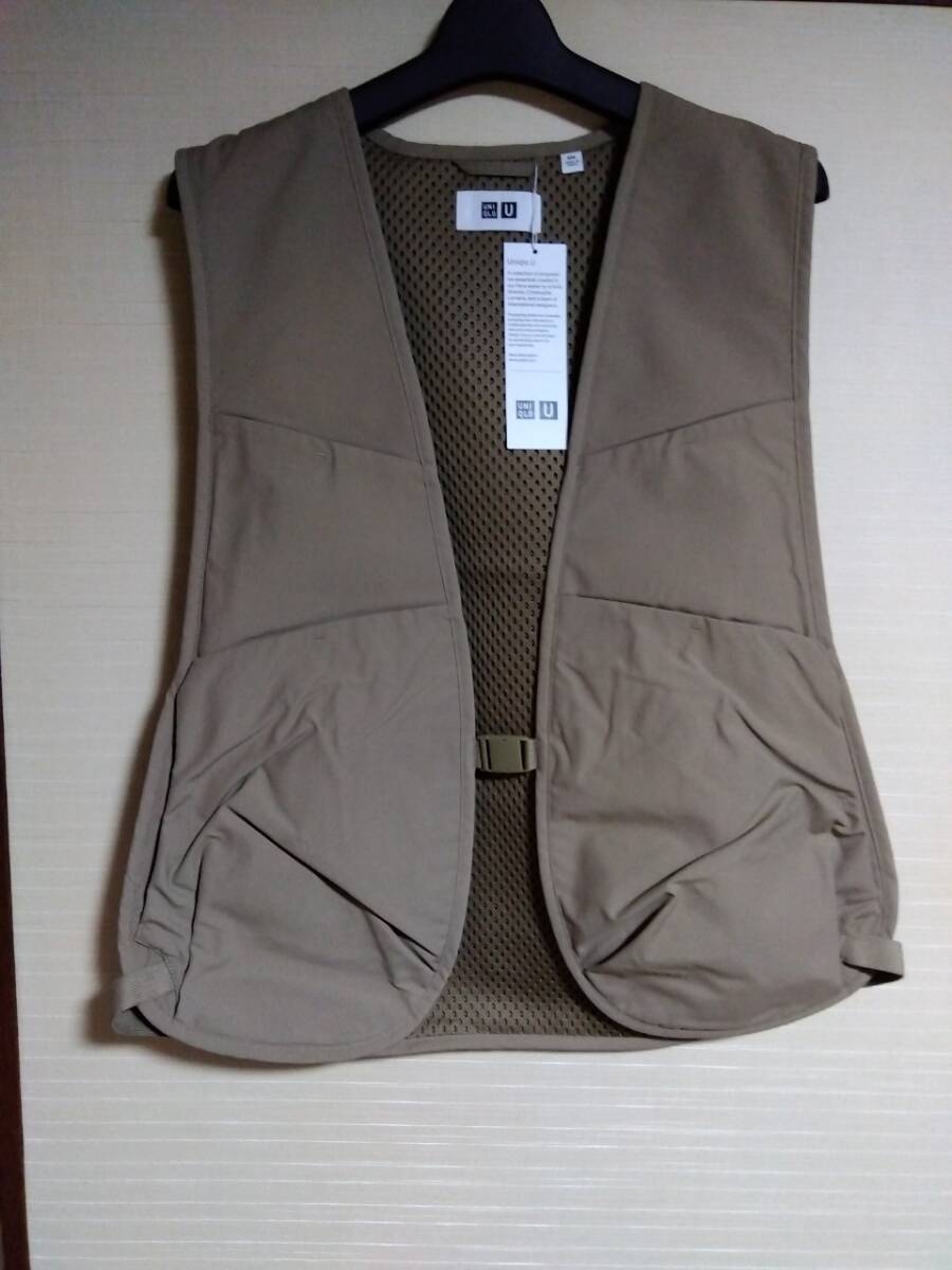 XXL/ベージュ/新品/UNIQLO ユニクロ ユー/メンズ ユーティリティベスト 3L ベスト 大きいサイズ UNIQLO U拍卖