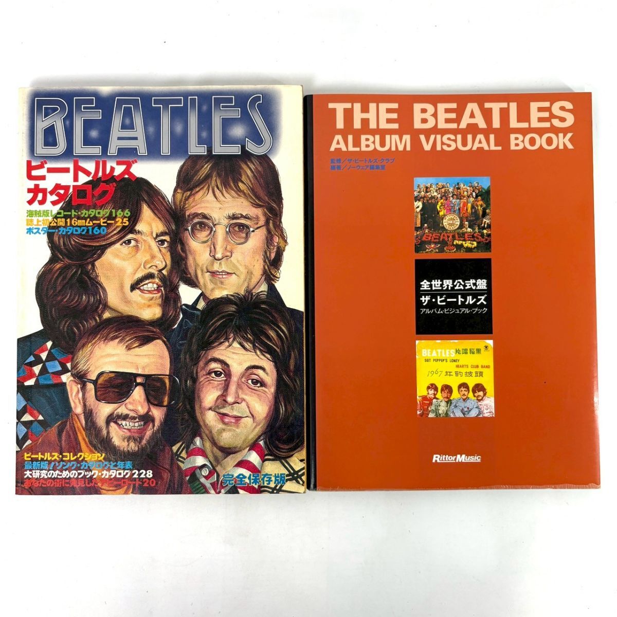 R103-10【2冊セット】※同梱不可 THE BEATLES 全世界公式盤 ザ・ビートルズ・アルバム・ビジュアル・ブック ビートルズ・カタログ 現状品拍卖