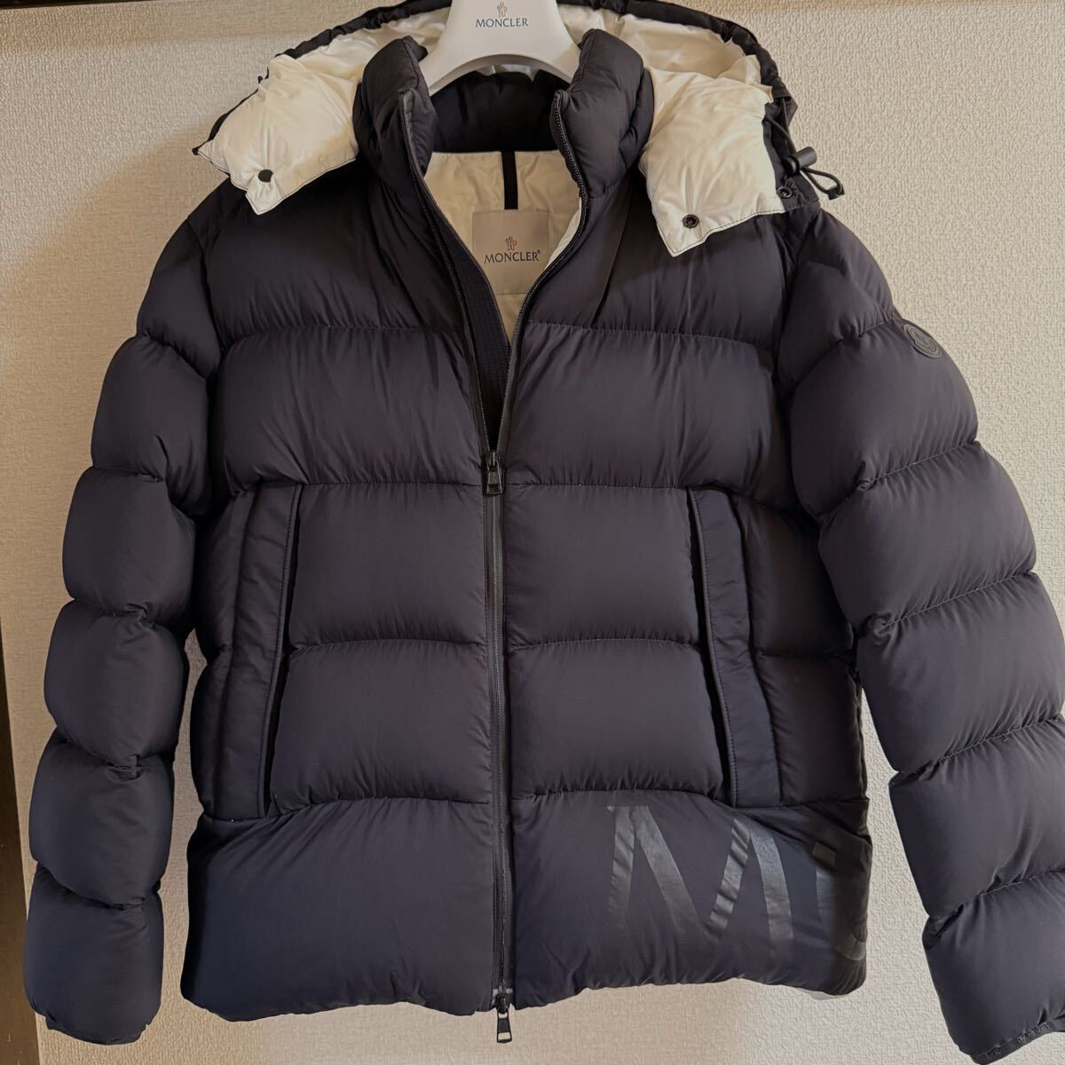 美品■モンクレール MONCLER WILMS ウィルムス ダウンジャケット 黒 3 XL ブラック ネイビー 2019AW拍卖