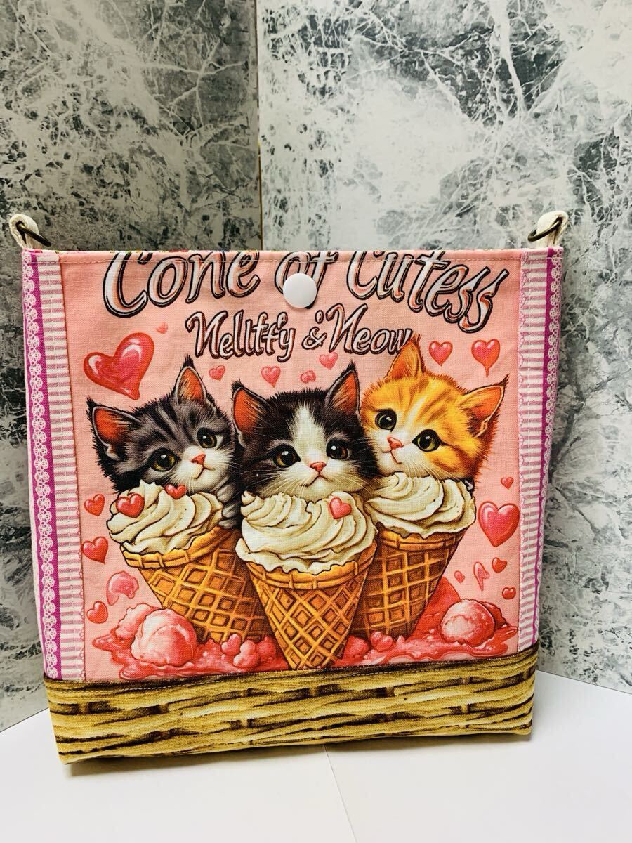 ハンドメイド 1.猫ちゃんスマホポーチ・サコッシュ拍卖