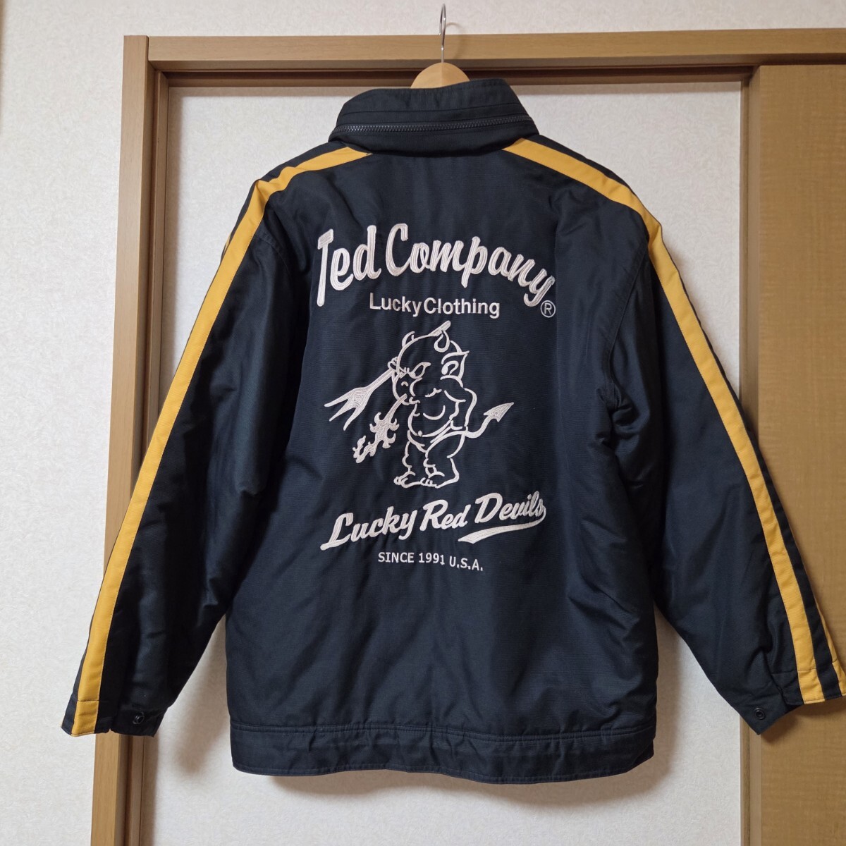 エフ商会「 Ted Campany テッドマン コーチジャケット」Mサイズ ラッキーレッドデビル 程度上 A742拍卖