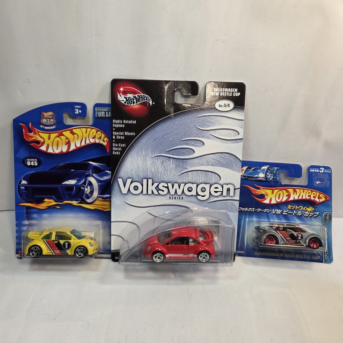 Hot wheels ホットウィール「VOLKS WAGEN NEW BEETLE CUP 」 3台セット 新品未使用 A760拍卖