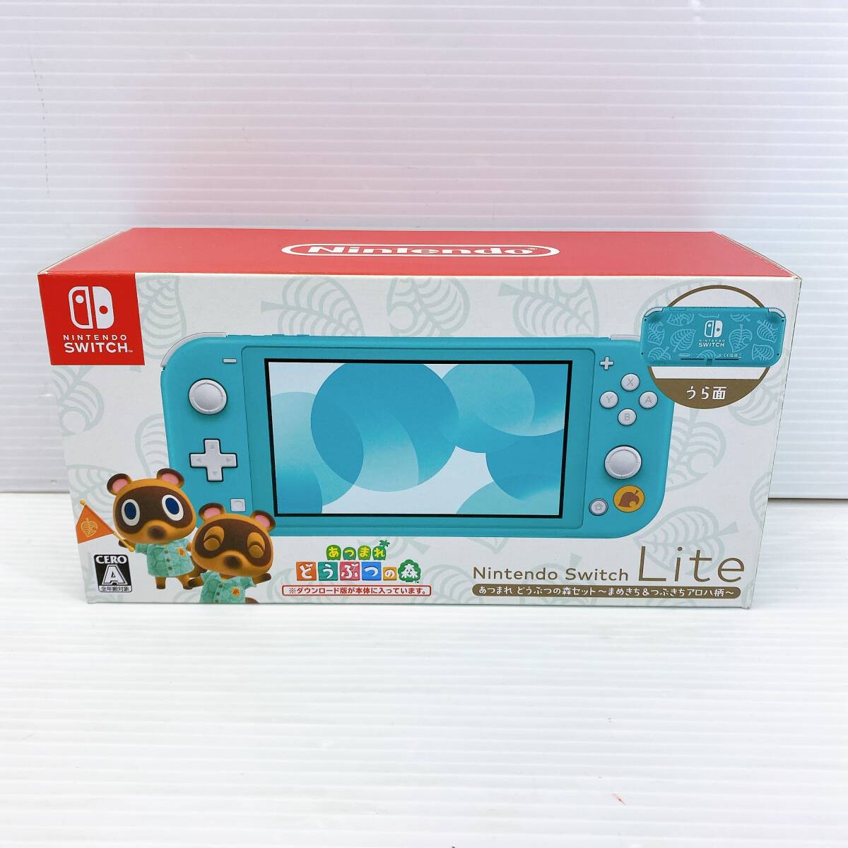 ●NINTENDO 任天堂 SWITCH Lite あつまれどうぶつの森セット まめきち&つぶきちアロハ柄 中古品●拍卖