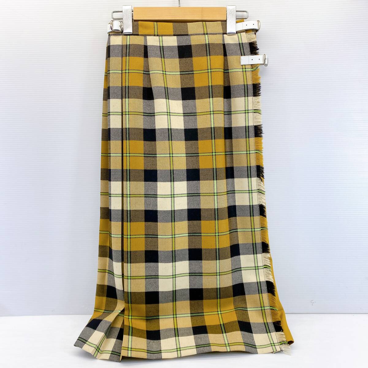 ■ 未使用 O'NIEL of DUBLIN ウール キルト マキシ スカート チェック サイズ8 C5074B ロング レディース オニール オブ ダブリン ■拍卖