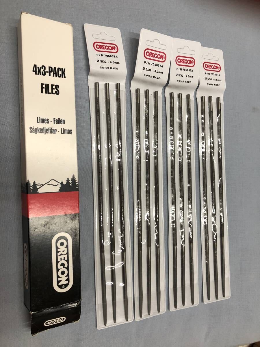 4mm OREGON チェーンソー 丸ヤスリ 12本のお値段 送料込み拍卖