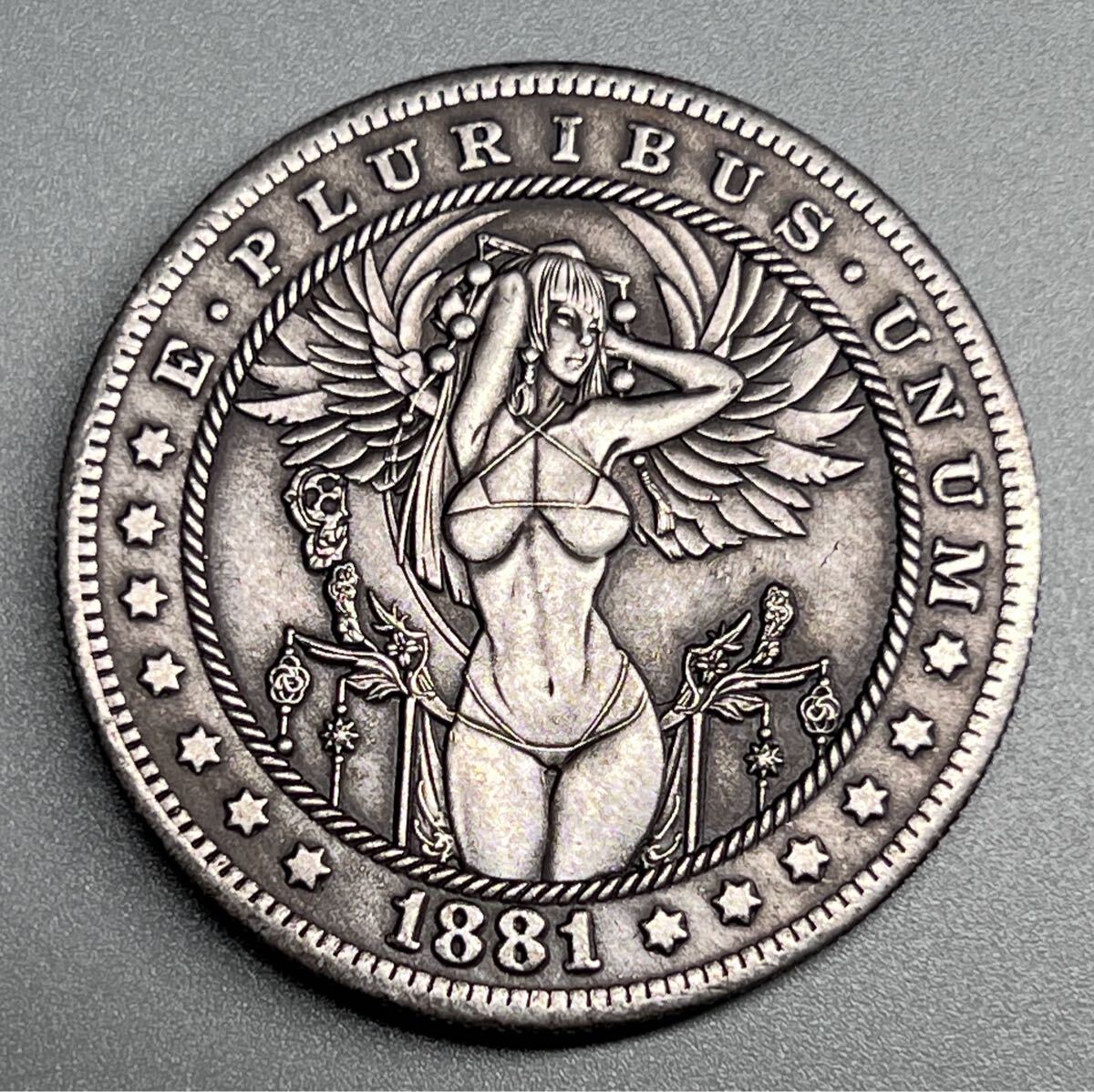 1881年 アメリカ古銭 イーグル 大型銀貨 1ドル コイン モルガン拍卖