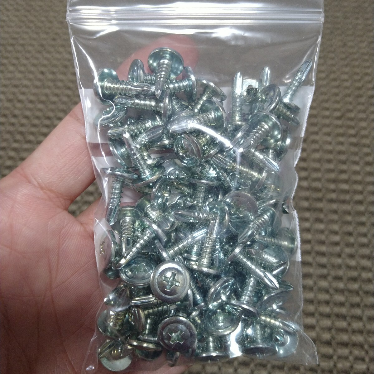 ジャンク品/長期保管品/ダンバ/タップネジ/ユニクロ/4×13mm/シンワッシャ/PIAS.MUSEテクス/ドリルネジ/1P100本入り拍卖