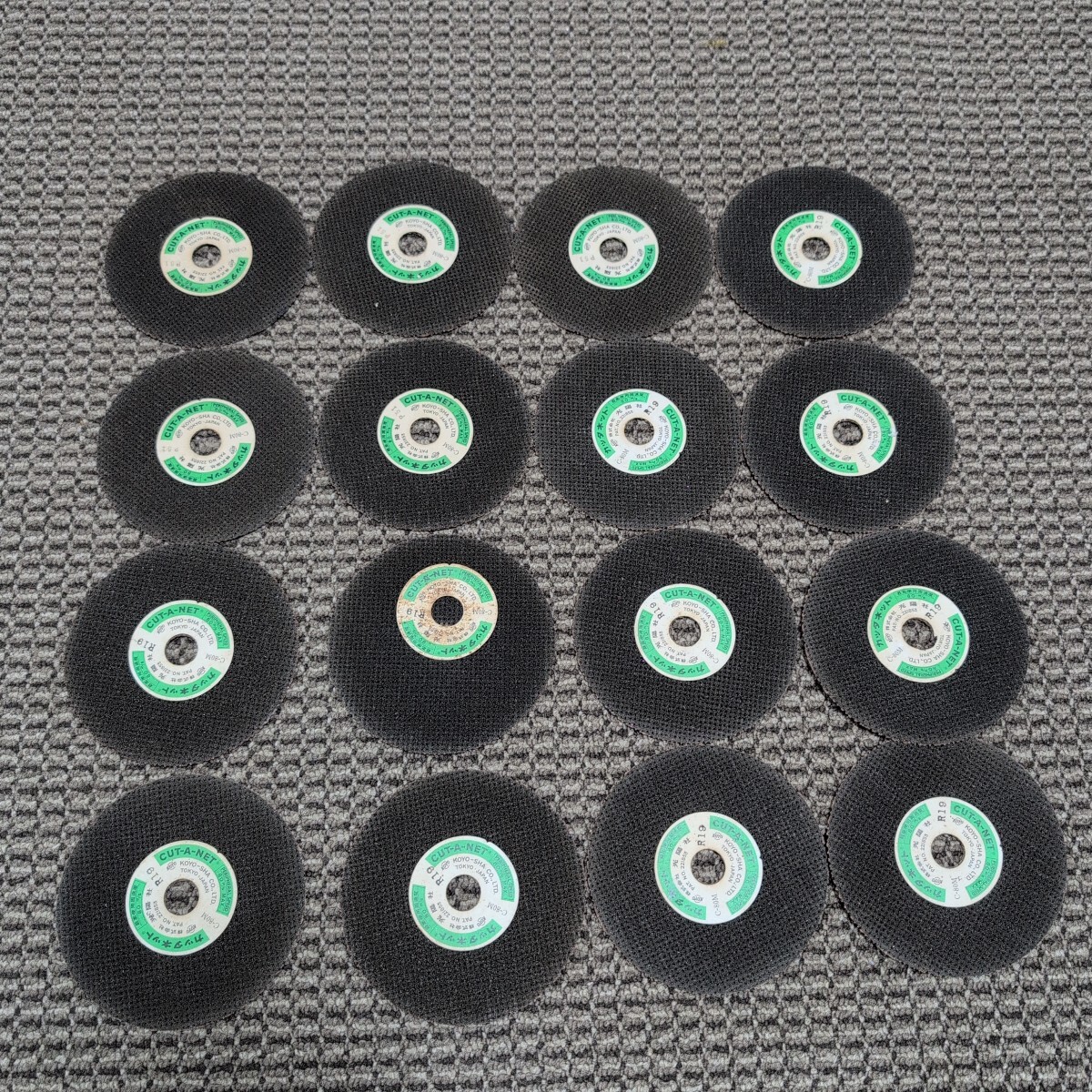 ジャンク品/長期保管品/KOYO/光陽社/カッタネット/切断砥石/NO.221853/外径112mm穴径2mm内径16mm粒度C-80M/16枚セット拍卖