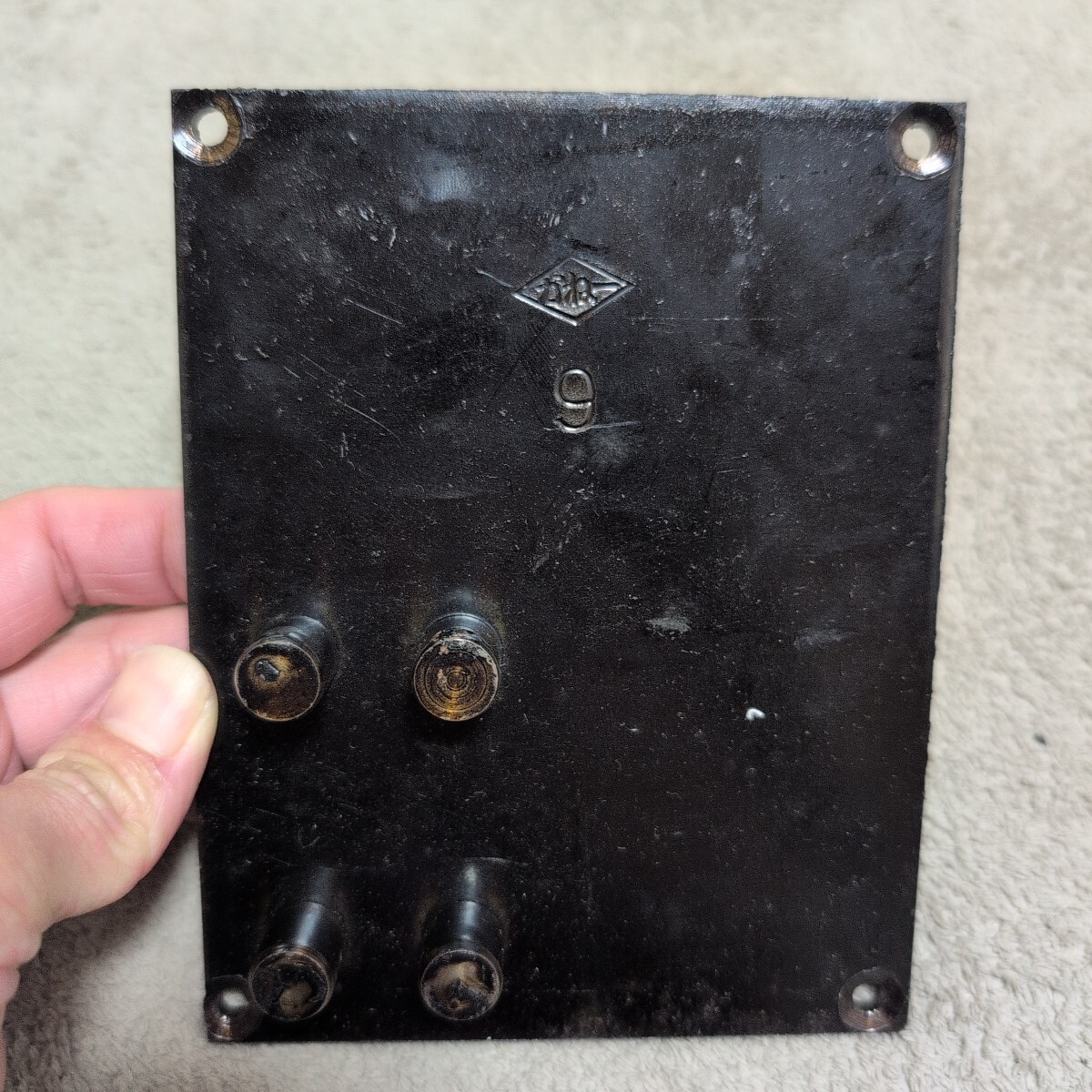 ジャンク品/長期保管品/かね一/鉄筋曲板/#9/曲板/プレート/曲げ器/サイズ9mm/W110×140mm/T4.2mm拍卖