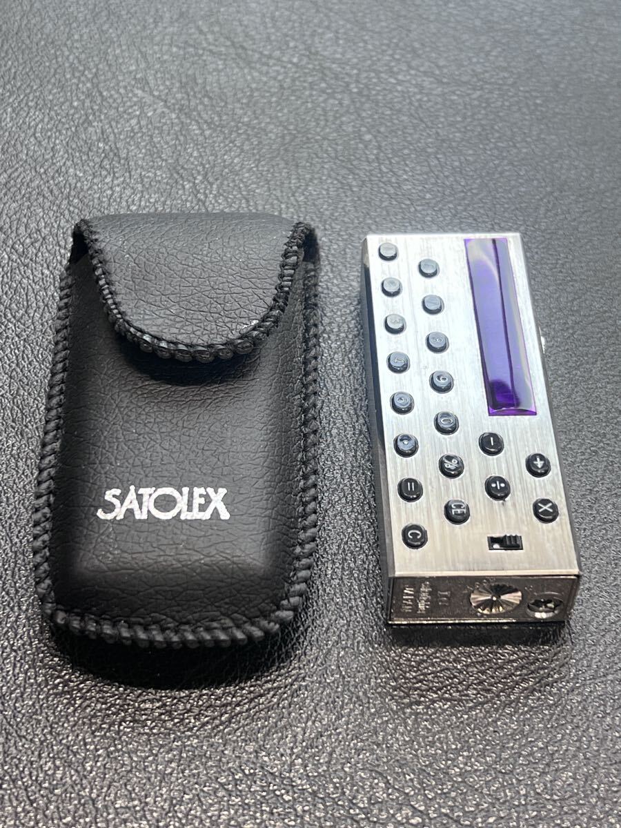 SATOLEX calculighter 電卓付き ガスライター ソフトケース付き拍卖