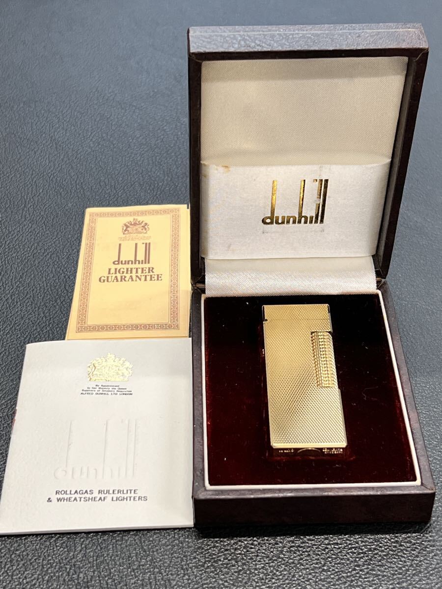 Dunhill ダンヒル ガスライター バーレイゴールド 箱付き拍卖
