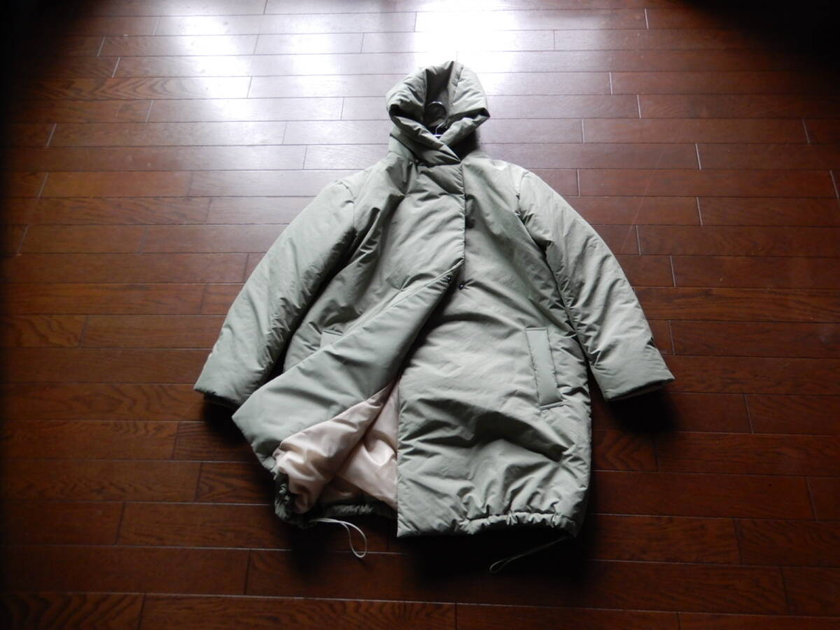 【RADIATE/ラディエイト】軽くて暖か 大人可愛い中綿入り裾ドローコード付カーキグリーンフーディロングコート スコットクラブ ヤマダヤ拍卖