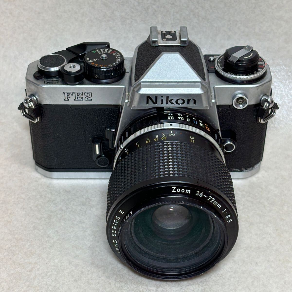 W1 - 21 )ニコン Nikon FE2 / LENS SERIES E Zoom 36-72mm 1:3.5 一眼レフカメラ ジャンク拍卖