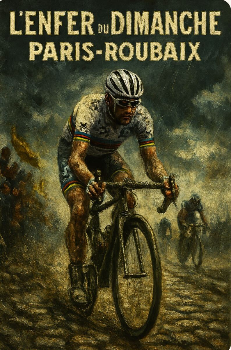 画像 フリー素材 パリ〜ルーべ 北の地獄 地獄の日曜日 イメージイラスト 自転車 弱虫ペダル 送料無料拍卖