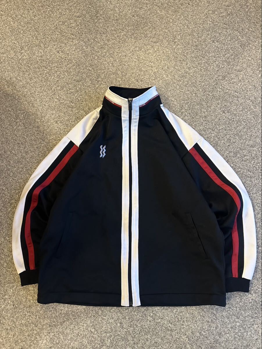 MIZUNO superstar 90s 80s ジャージ トラックジャケット ブラック ジップアップ 黒 トップス スポーツウェア 古着 L ミズノ スーパースター拍卖