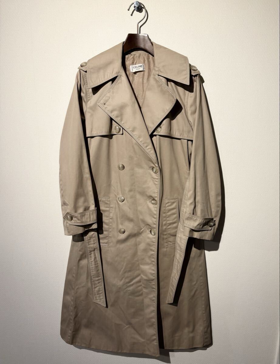 VINTAGE / CELINE / トレンチコート / SIZE:36 / BEIGH / MADE IN FRANCE / OLD / セリーヌ / ロングコート / フランス製 オールド拍卖