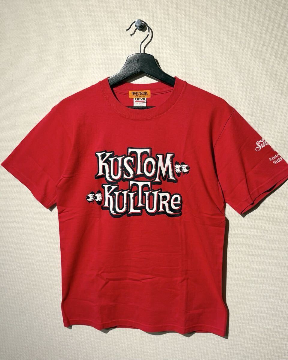 VINTAGE / Rat Fink × KUSTOM KULTURE / Tシャツ / SIZE:S / RED / 00s 2003 / ラット フィンク カスタムカルチャー/ Ed Big Daddy Roth拍卖