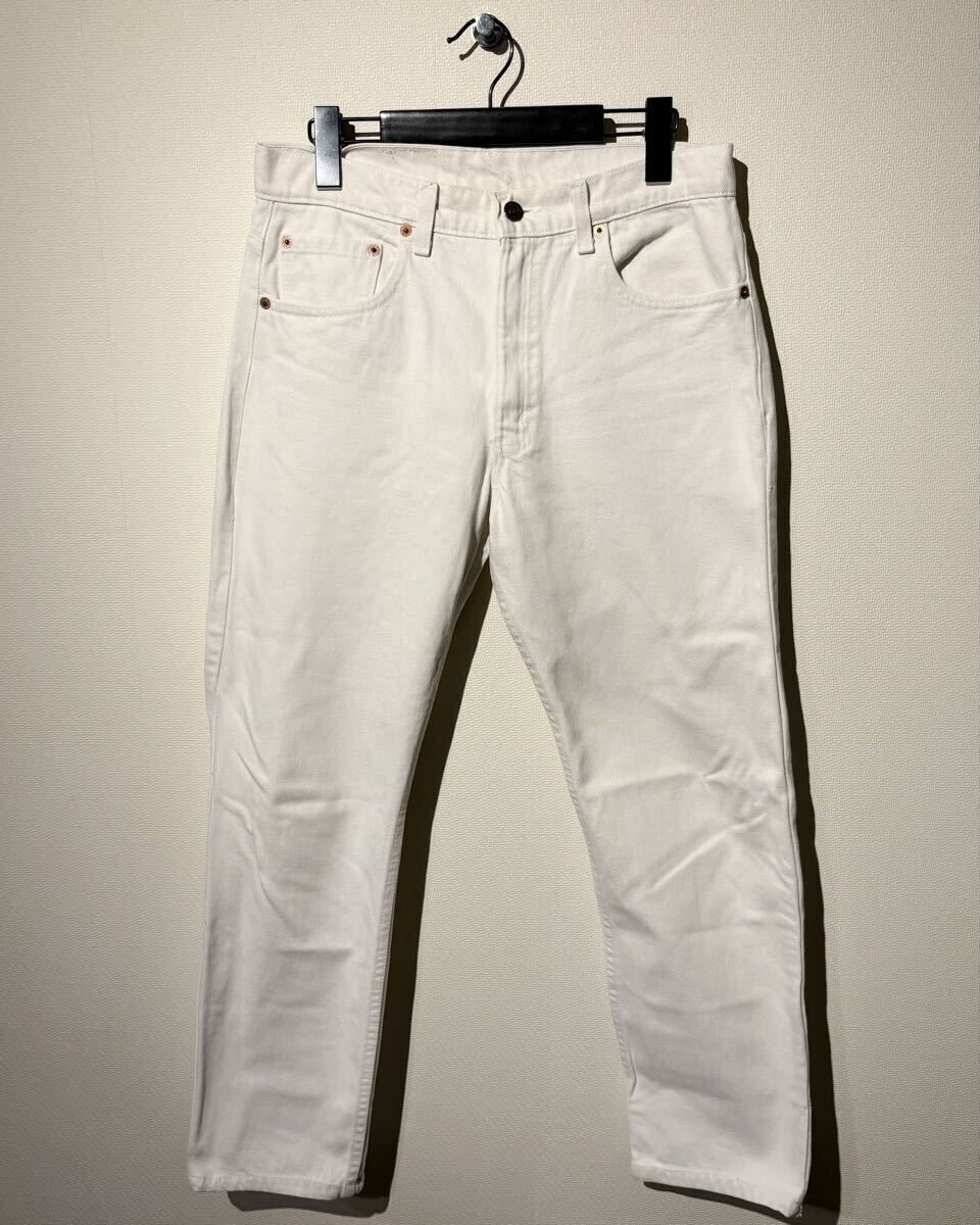 VINTAGE /90s Levi’s 505 /WHITE DENIM PANTS /MADE IN U.S.A./SIZE:31/ボタン裏553/リーバイス アメリカ USA製/ホワイトジーンズ デニム拍卖