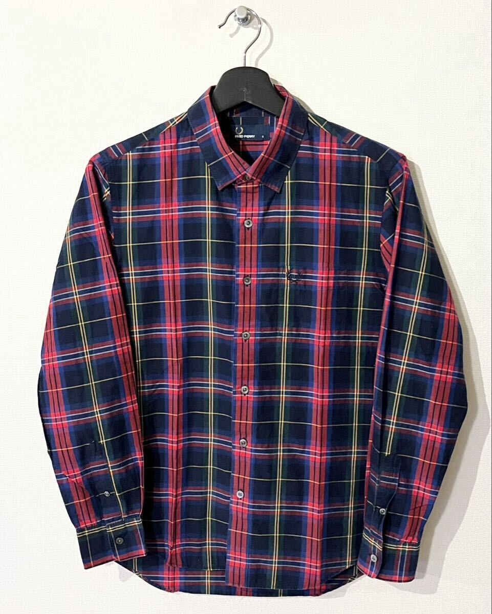 FRED PERRY / TARTAN SHIRT / SIZE:S / RED / F4461 / フレッドペリー / タータンチェックシャツ 長袖シャツ / ヒットユニオン株式会社拍卖