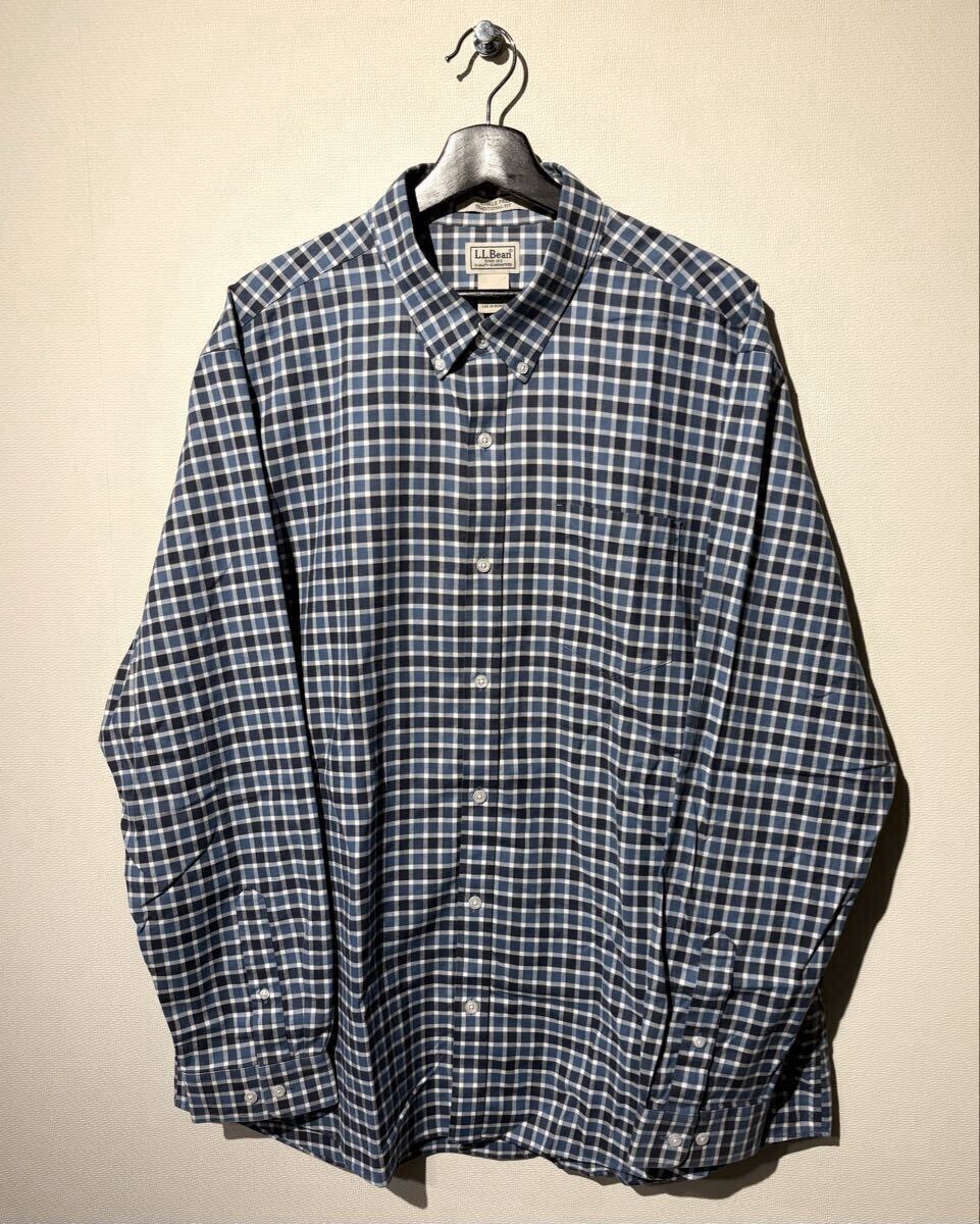 VINTAGE / L.L.Bean / Check Cotton BD Shirt / SIZE:XL / BLUE NAVY / 00s / TRADITIONAL FIT / エルエルビーン / 長袖ボタンダウンシャツ拍卖
