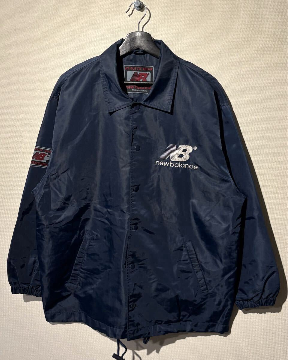 VINTAGE / NEW BALANCE / NYLON COACH JACKET / SIZE:M / NAVY / 90s / NB-5505 / ニューバランス / ナイロンコーチジャケット / OLD拍卖