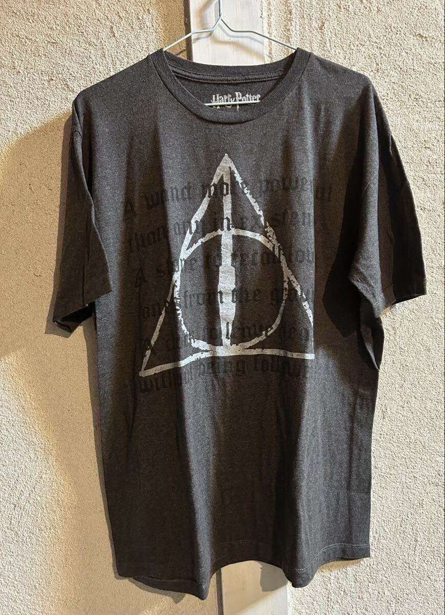 激レア・Tシャツ 半袖Tシャツ ハリーポッター グレー 死の秘宝拍卖