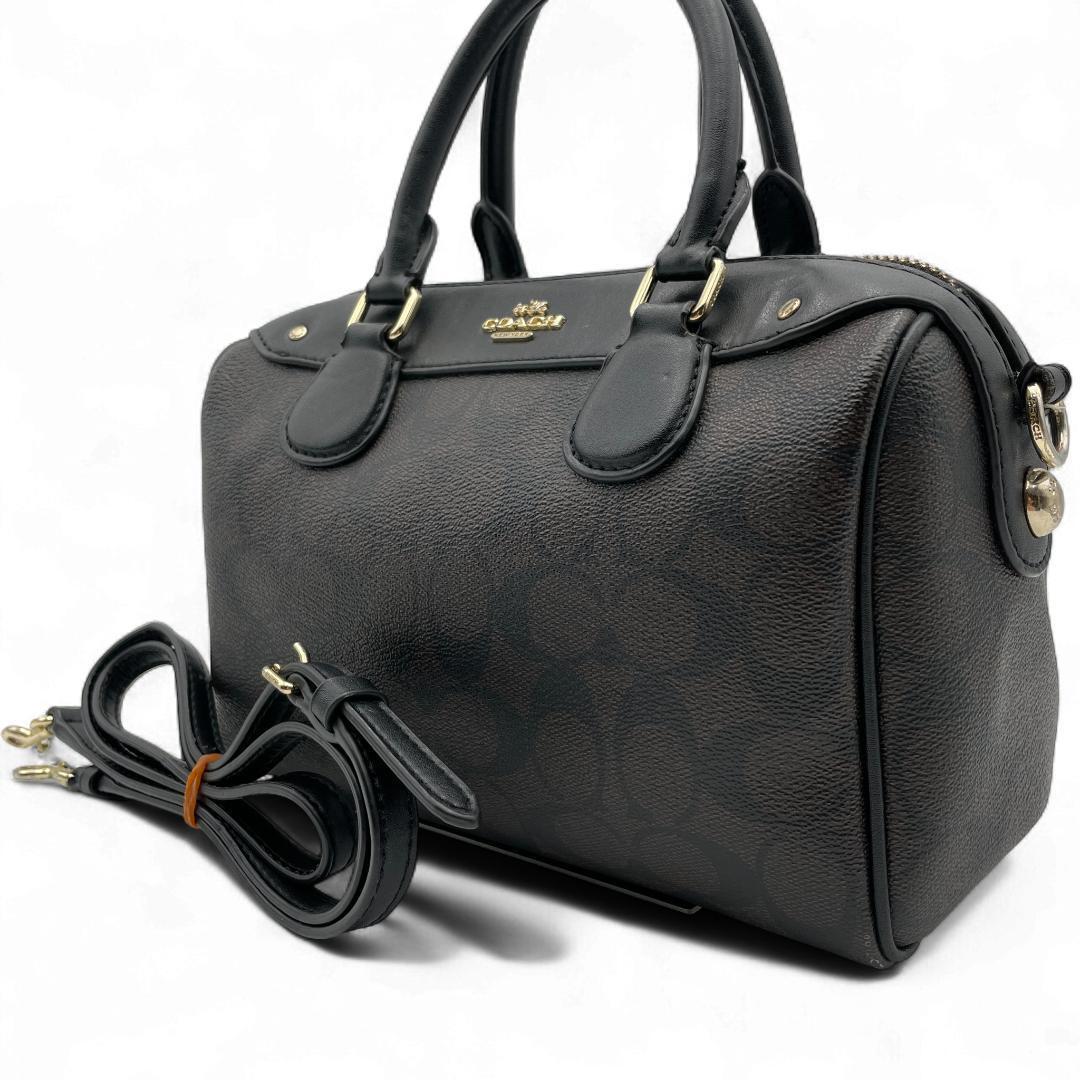 良品 COACH ショルダーバッグ レザー ブラウン サッチェル 2way拍卖