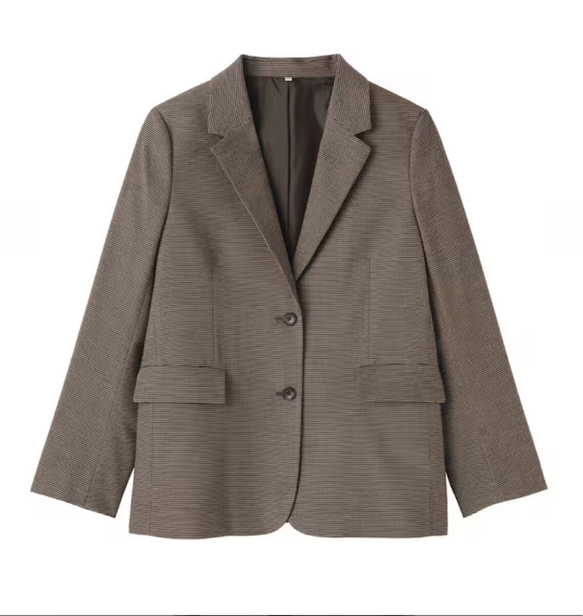 ☆新品☆ 無印良品 起毛 テーラードジャケット Sサイズ ブラウン柄 拍卖