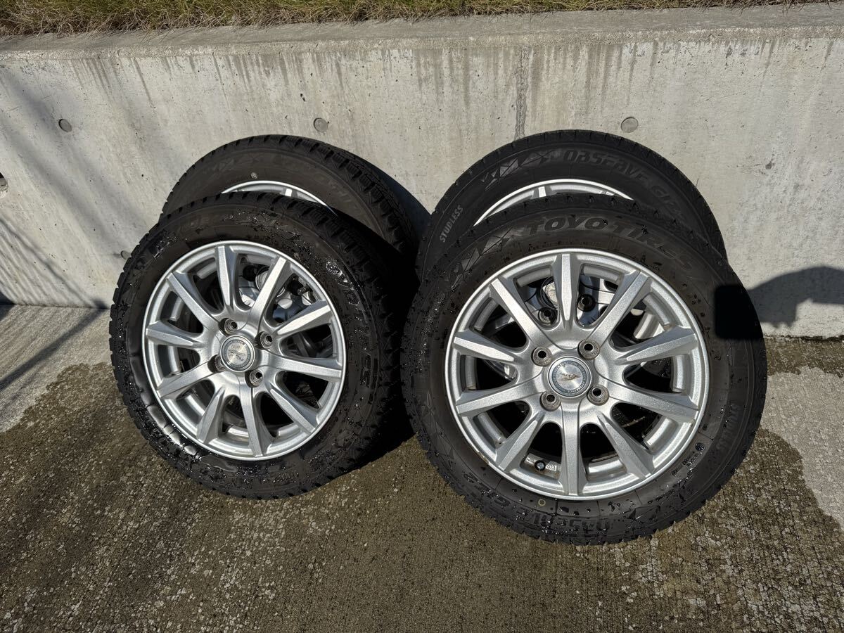 スタッドレスタイヤ 155/65/14 軽自動車 TOYOタイヤ 2022年製拍卖