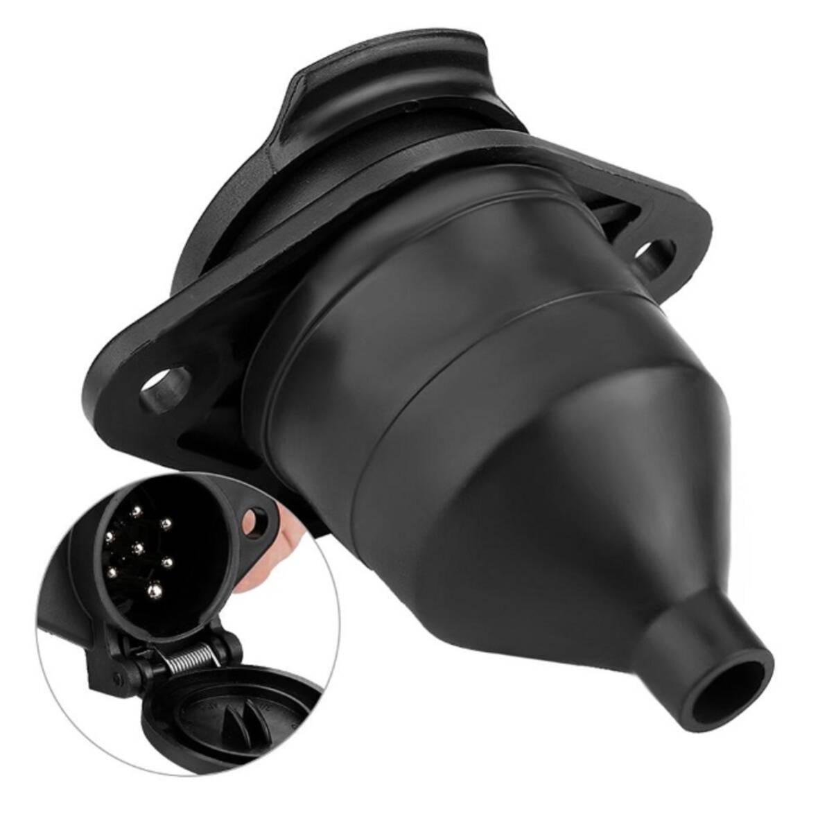 ●送料無料● 配線ソケット 汎用品 車側 7ピン カプラー ラウンドコネクター スリーブコンセント ヒッチ トレーラー ソケット拍卖