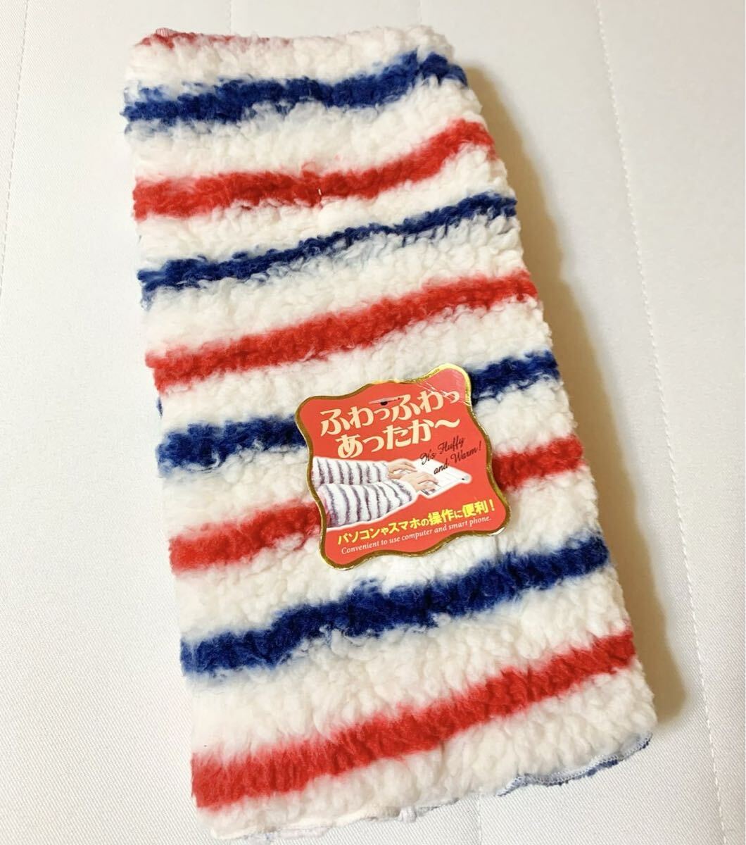 新品未使用 トリコロールカラーボーダー アームウォーマー レッグウォーマー 防寒 白 赤 青 マルチカラー ホワイト系 コスプレ 秋冬拍卖
