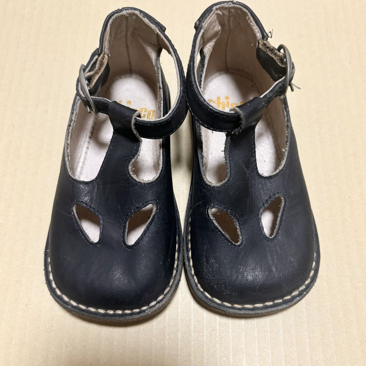 chicco 子供靴 ベビー靴 冠婚葬祭 結婚式 入園式 黒 ブラック レザー ストラップシューズ レザーシューズ キッコ拍卖