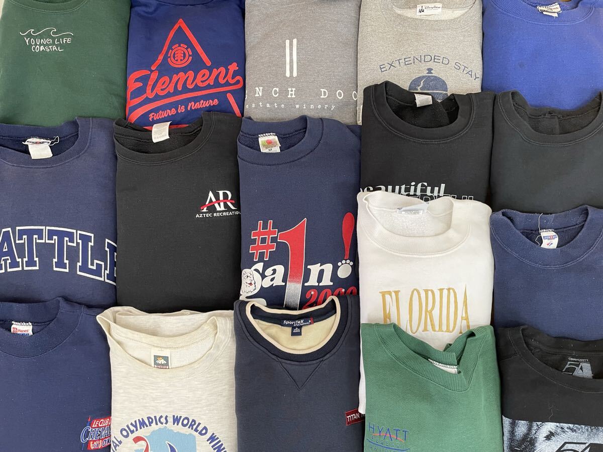 ② 古着卸 USA 長袖 スウェット MIX 17枚 セット まとめ売り 1円スタート 大量 卸売り アメリカ古着 ロゴ アメカジ トレーナー 拍卖