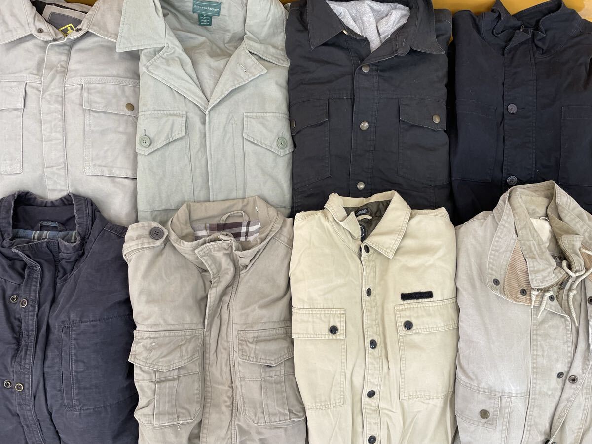② 古着卸 USA 長袖 メンズ アウター 8枚 セット まとめ売り 1円スタート 大量 アメリカ古着 ロゴ アメカジ ジャケット フルジップ拍卖