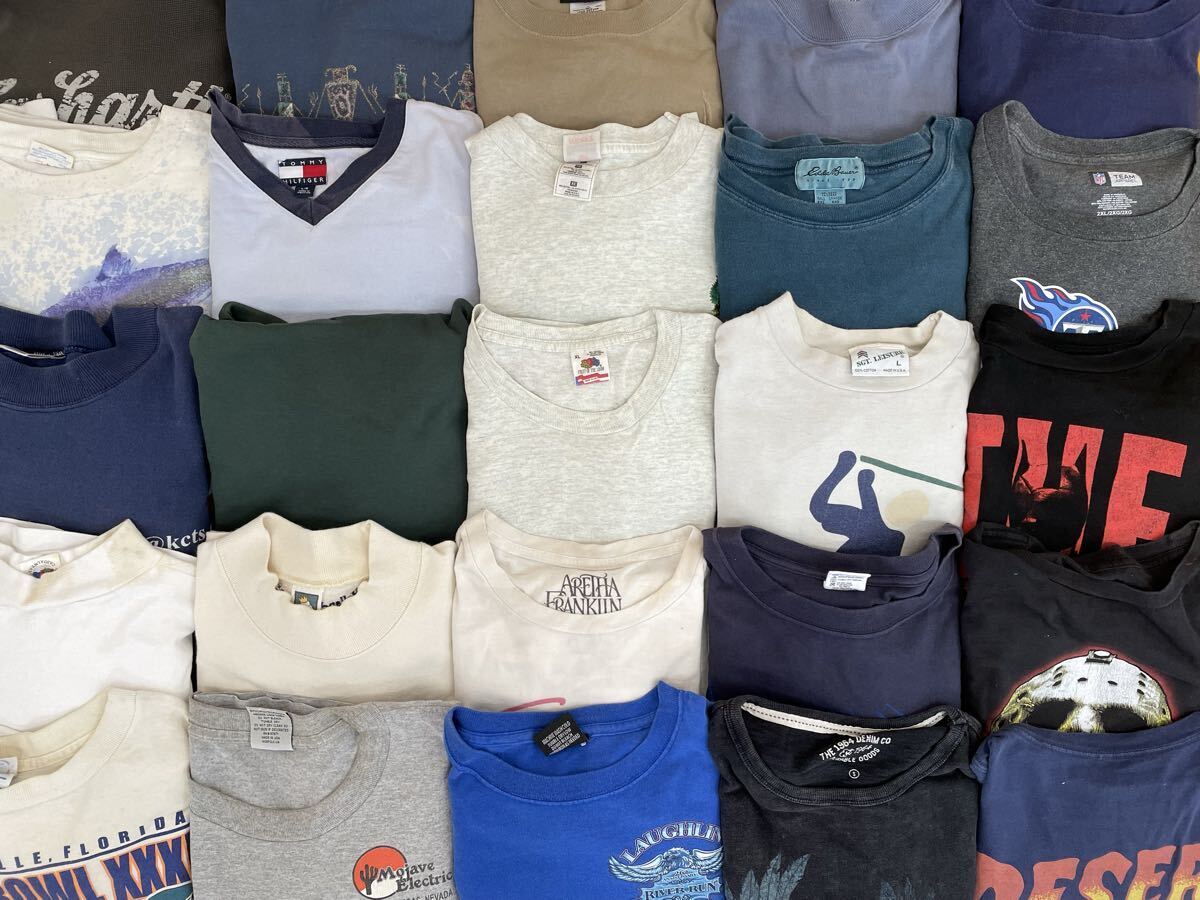 ② 古着卸 USA 長袖 Tシャツ ロンT MIX 25枚 セット まとめ売り 1円スタート 大量 卸売り アメリカ古着 プリント ロゴ アメカジ 拍卖