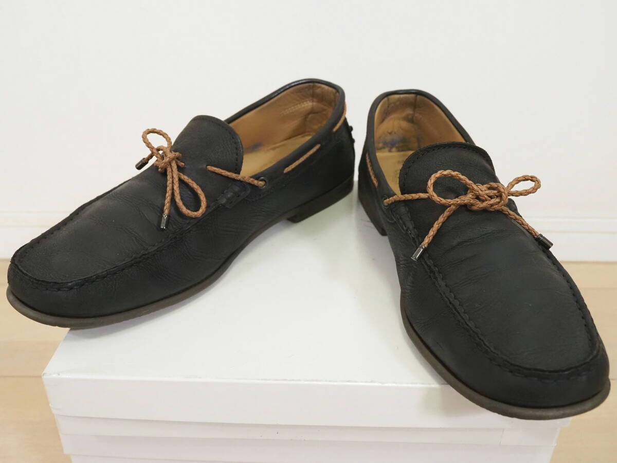 TOD'S トッズ モカシンデッキシューズ10.5黒 Italy製拍卖