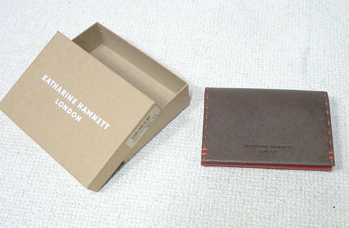 ■■KATHARINE HAMNETT LONDON 牛革 名刺入れ 古物■■635拍卖