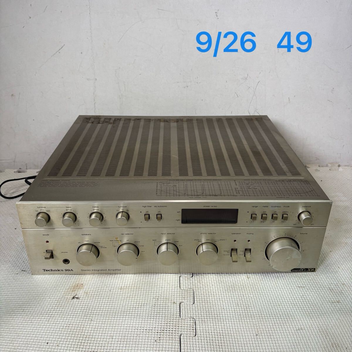Technics テクニクス SU-8099 プリメインアンプ オーディオ機器 アンプ 通電のみ ジャンク拍卖