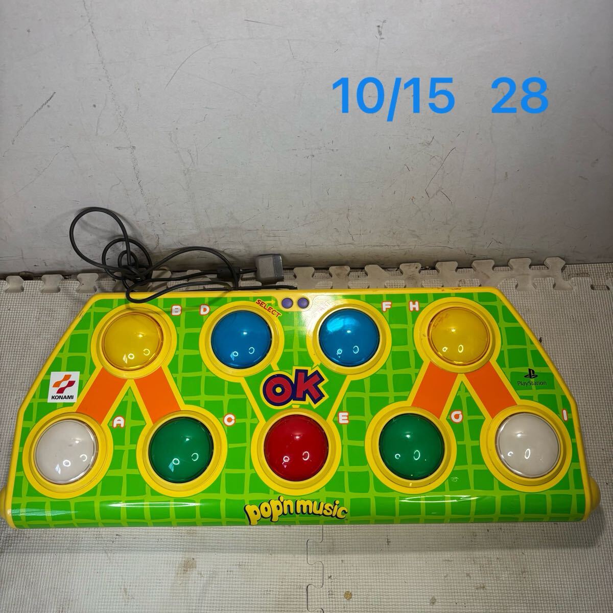 KONAMI コナミ RU036 ポップンミュージック プレイステーション PlayStation アーケードコントローラー 動作未確認 ジャンク拍卖