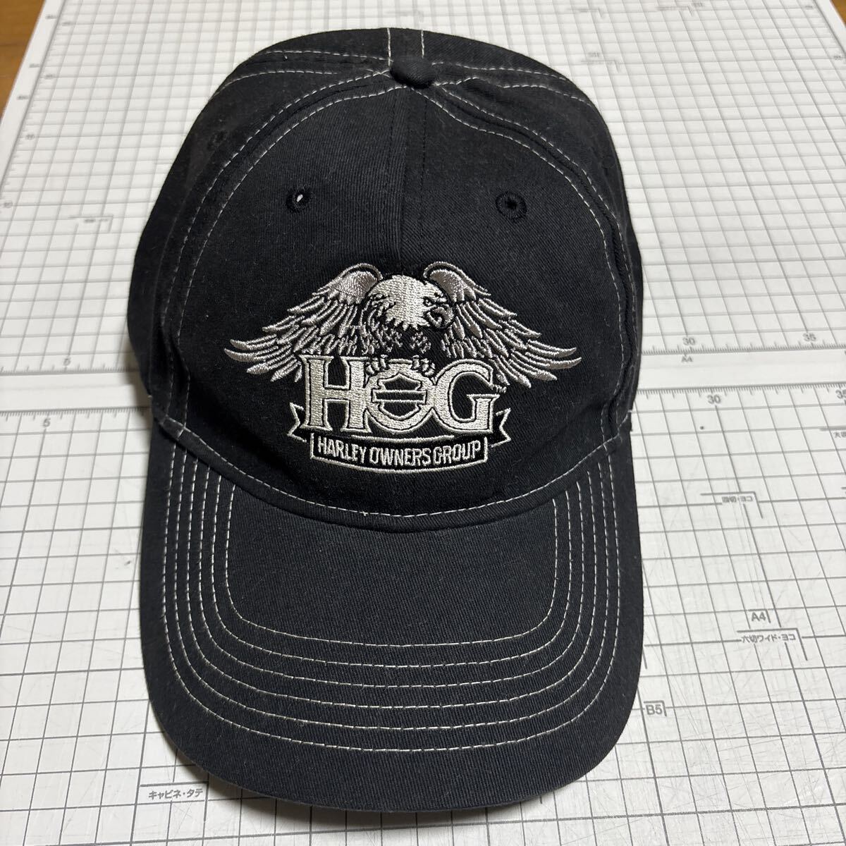 Harley-Davidson 【非売品】キャップ フリーサイズ ハーレーダビッドソン H.O.G 刺繍 帽子 黒拍卖