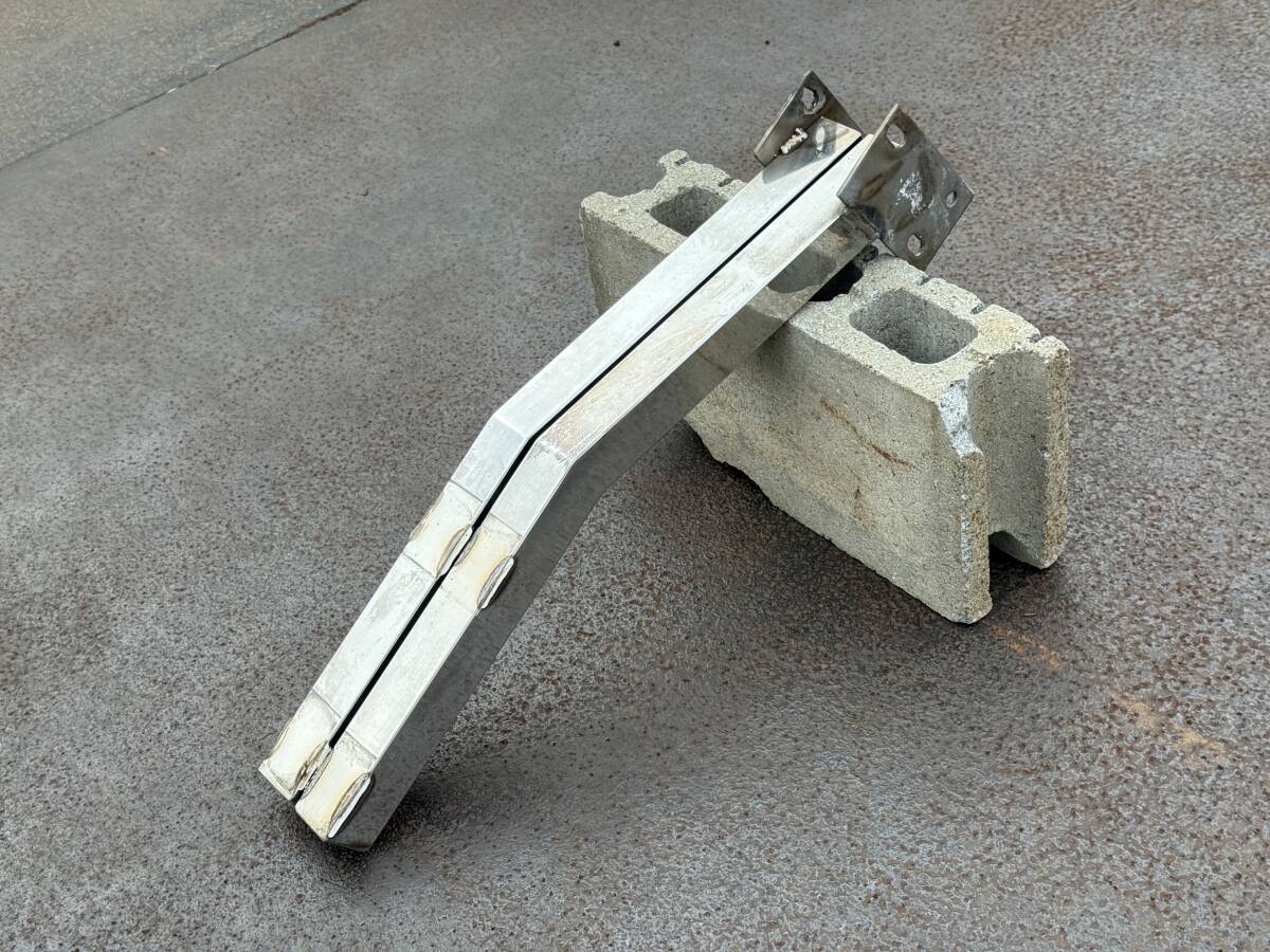 ブラケット★2本★ステンレス製★590mm×190mm★サイドバンパー用★サイドガード用★取付ステー★スV30E拍卖