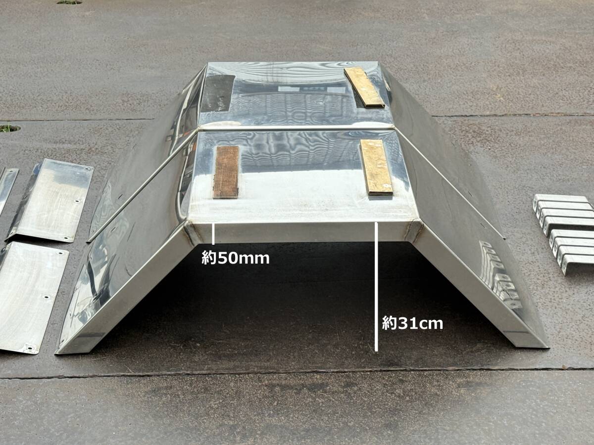 リアフェンダー★左右セット★幅108CM★ステンレス製★16点★泥よけ★泥除け★中古良品★即決★デコトラ★S69B9拍卖