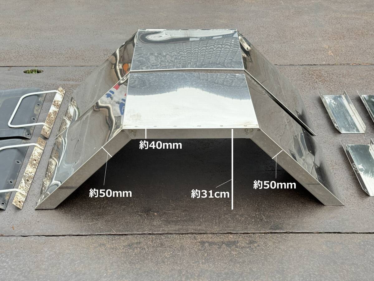 リアフェンダー★左右セット★幅110CM★ステンレス製★10点★泥よけ★泥除け★中古良品★即決★デコトラ★S70C1拍卖