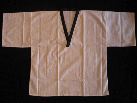 ★★Vネック 筒袖 肌襦袢(綿) 紺衿 LLサイズ 11908拍卖