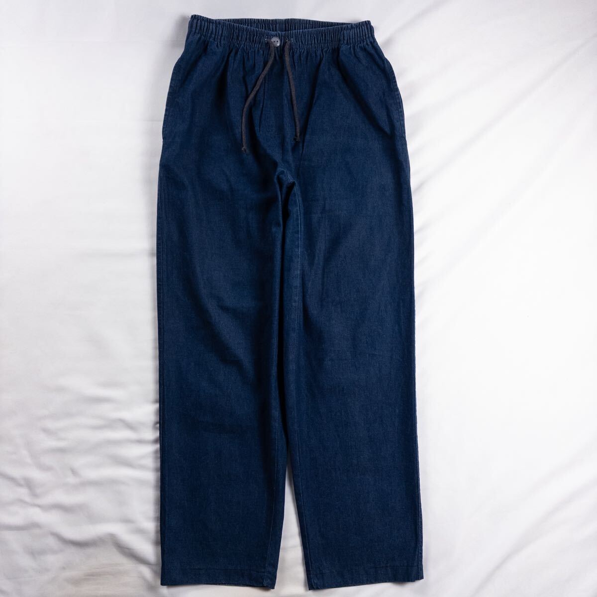 US Vintage 00s Main Street BLUES コットン100% インディゴ 濃紺 プリーツ ワイド バギー デニム イージーパンツ拍卖