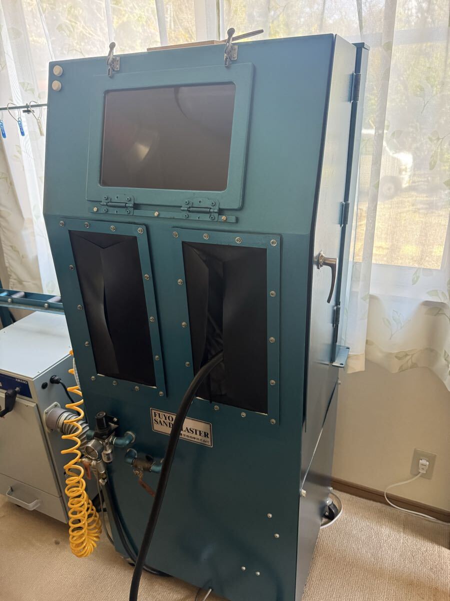 栃木県北【引取限定】サンドブラスター コンプレッサー 小型集塵機 オイルフリースクロールコンプレッサ 露光機 エアータンク グラス小物拍卖