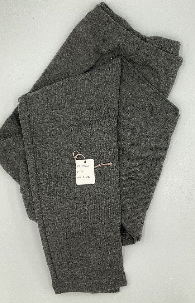 CR16896 ZK⑦【特価】新品 大きい 15分丈レギンス 2枚組 LL~3Lグレー ストレッチ ゆったり 楽ちん ウエストゴム レディース拍卖