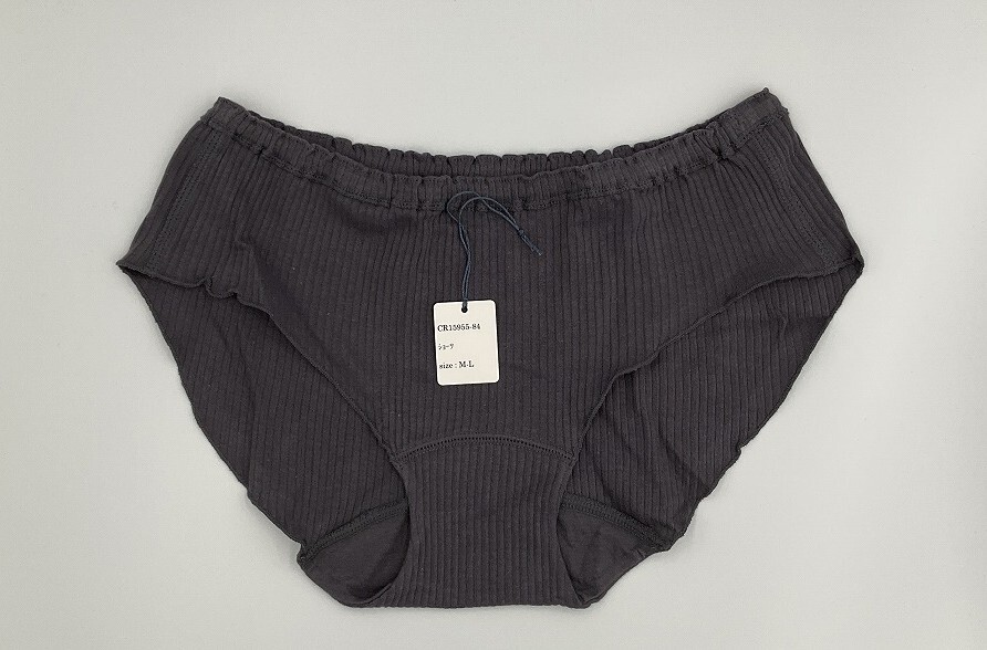 CR15955-84 IS⑦【特価】新品 ショーツセット M~L 2枚組 ダークグレー 綿100% スタンダード 深履き ストレッチ シンプル レディース拍卖