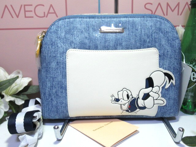 送料無料 サマンサタバサ ドナルドダック 90周年 限定 ショルダーバッグ 新品 証明書付 包装無料 ディズニー ドナルド デイジー ミッキー拍卖